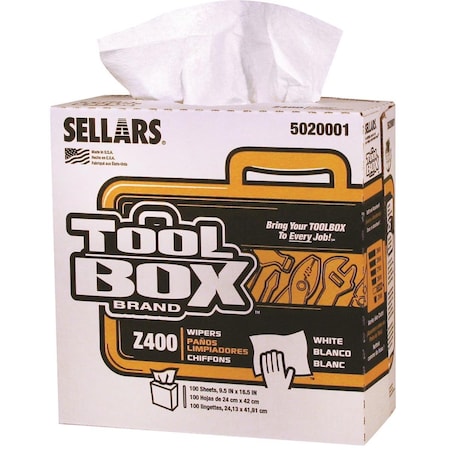Sellars Wipers, Box, 8-1/2X16-1/2 In., Sheets 100 50200 5020001
